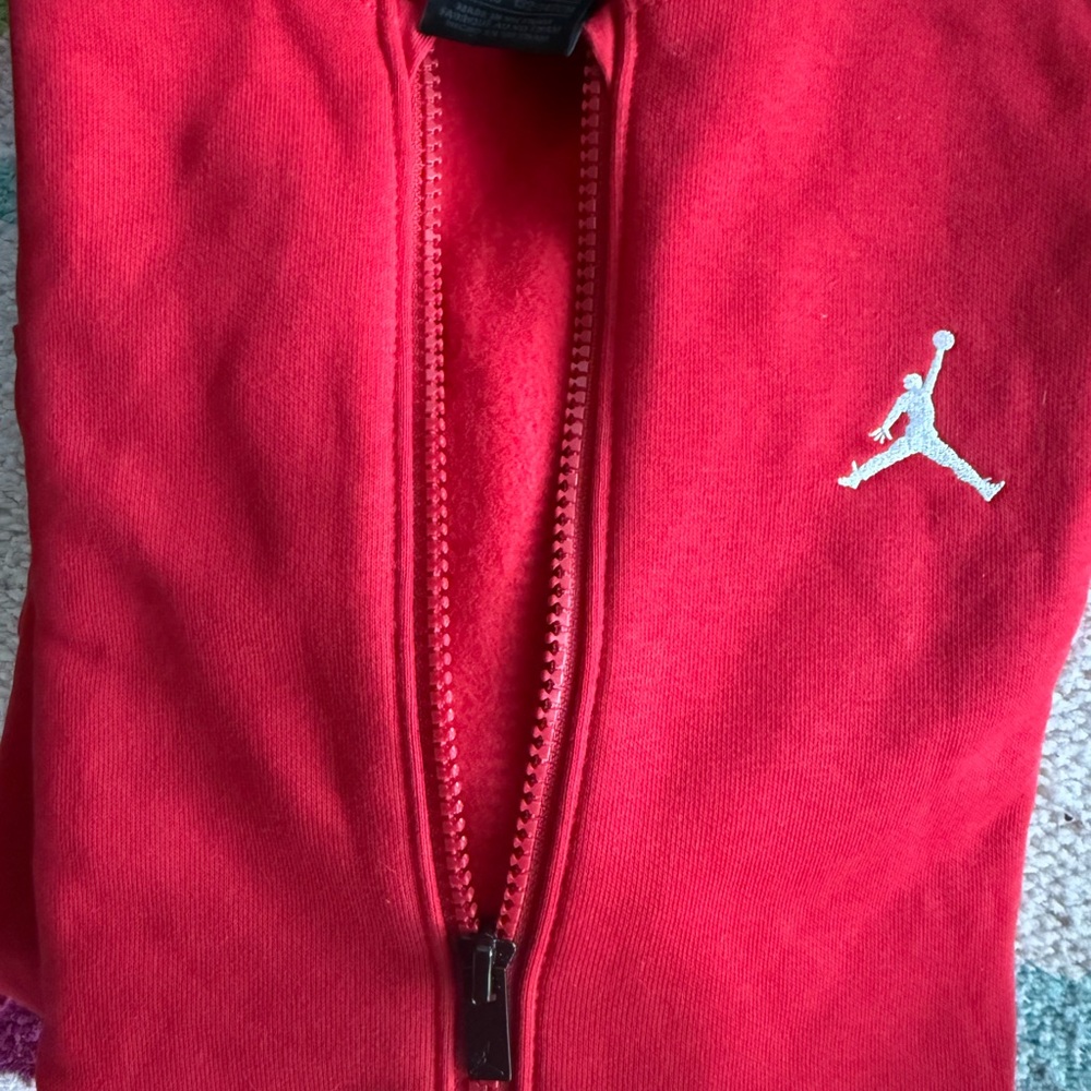 Jordan Red Hoodie with Iconic Logo